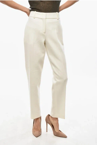 Ermanno Scervino Wool Cloth Chinos Pants In White