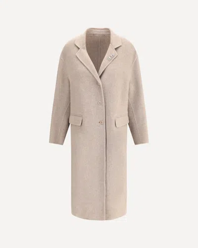 Ermanno Scervino Wool Coat In Beige