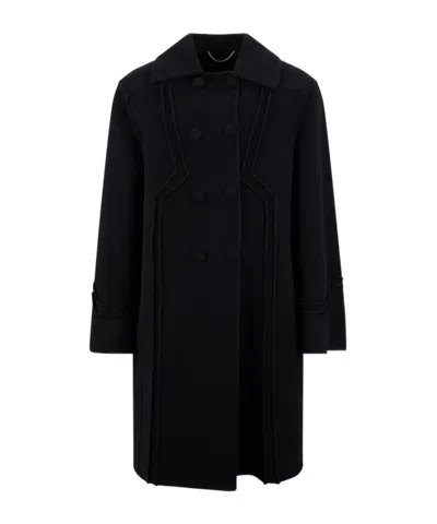 Ermanno Scervino Wool Coat In Black