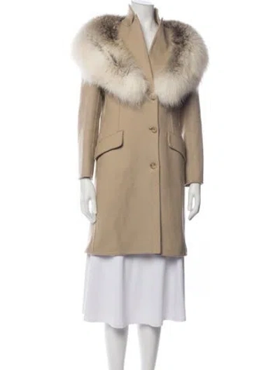 Pre-owned Ermanno Scervino Wool Coat In Neutrals