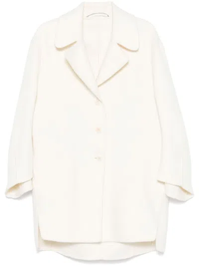 Ermanno Scervino Wool Coat In White