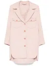 Ermanno Scervino Wool Coat In Pink