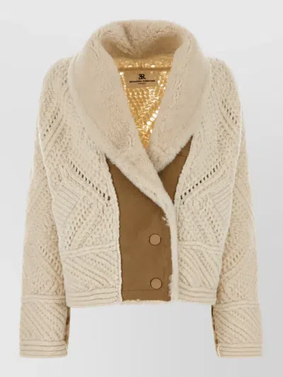 Ermanno Scervino Wool Fitted Coat In White