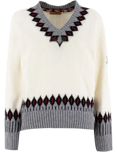 Ermanno Scervino Wool Jumper In Neutrals