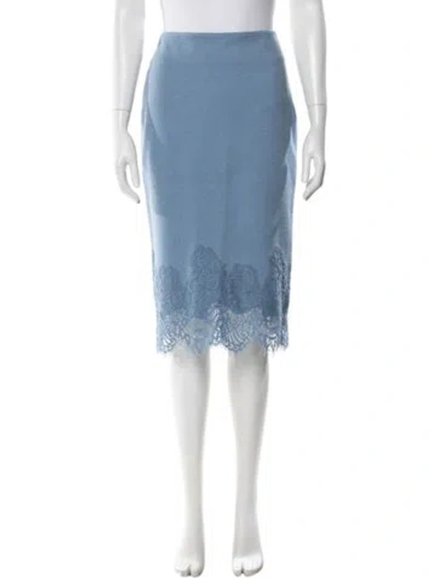Pre-owned Ermanno Scervino Wool Midi Length Skirt In Blue