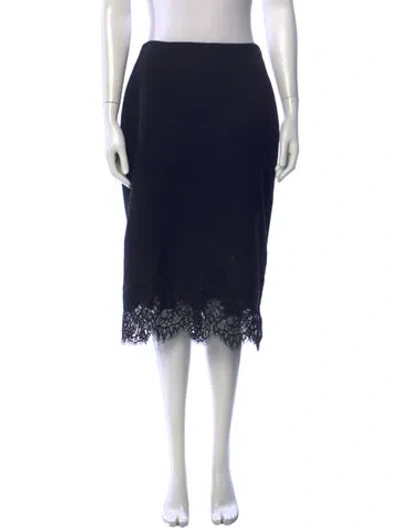 Pre-owned Ermanno Scervino Wool Midi Length Skirt In Blue