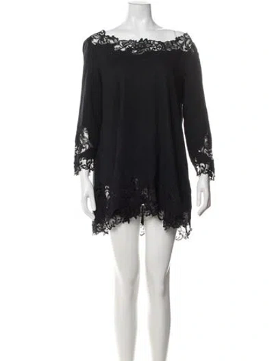 Pre-owned Ermanno Scervino Wool Mini Dress In Black