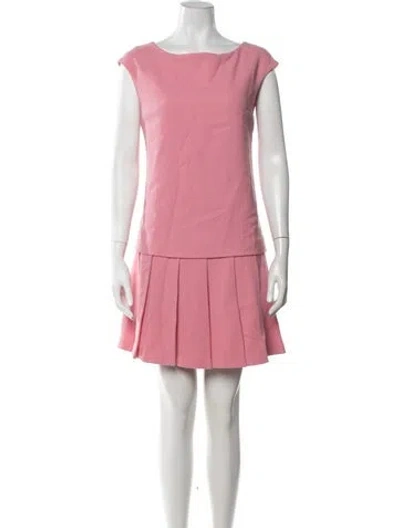 Pre-owned Ermanno Scervino Wool Mini Dress W/ Tags In Pink