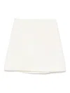 Ermanno Scervino Wool Mini Skirt In Blanco