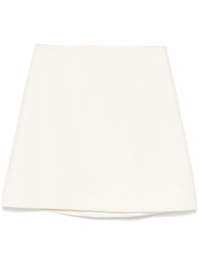 Ermanno Scervino Wool Mini Skirt In White