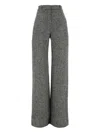 Ermanno Scervino Palazzo Pant Featuring Houndstooth Design In Gray
