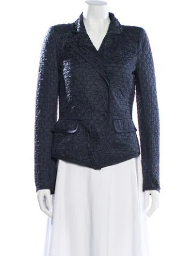 Pre-owned Ermanno Scervino Wool Printed Jacket In Blue