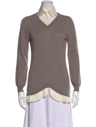 Pre-owned Ermanno Scervino Wool Sweater In Neutral