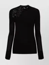Ermanno Scervino Wool Sweater With Embroidered Floral Lace