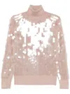 Ermanno Scervino Sequin-embellished Sweater In Pink