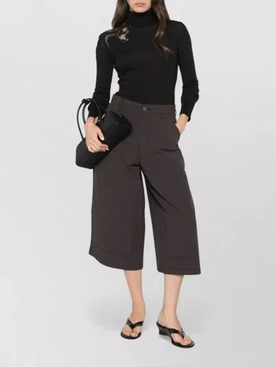 Ermanno Scervino Wool Turtleneck Sweater Lace Detail Slim In Black