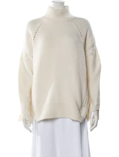 Pre-owned Ermanno Scervino Wool Turtleneck Sweater In Neutral