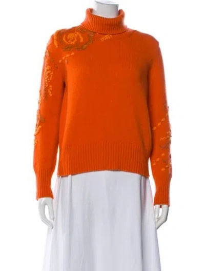 Pre-owned Ermanno Scervino Wool Turtleneck Sweater In Orange