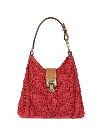 Ermanno Scervino Woven Shoulder Bag In Red