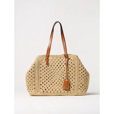 Ermanno Scervino Woven Straw Tote Bag  Beige