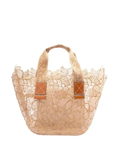 Ermanno Scervino Woven Tote Bag In Neutrals