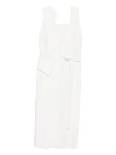 Ermanno Scervino Wrap-effect Sleeveless Dress In White