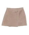 Ermanno Scervino High Waist Mini Skirt With Wrap Design In Neutral