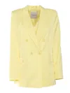 Ermanno Scervino Double-breasted Jacket In Yellow