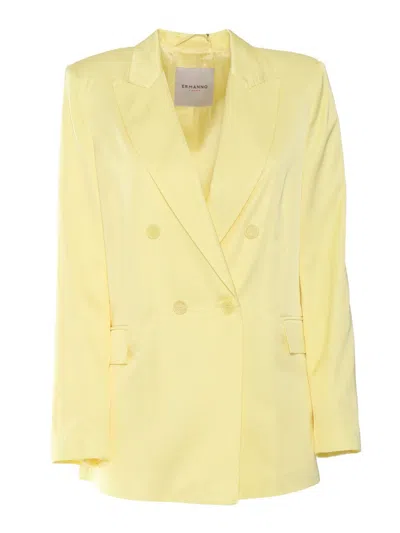ERMANNO SCERVINO YELLOW DOUBLE-BREASTED JACKET