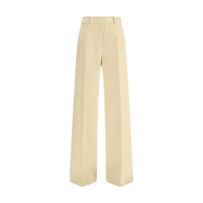 ERMANNO SCERVINO YELLOW FLEECE WOOL DRESS PANTS