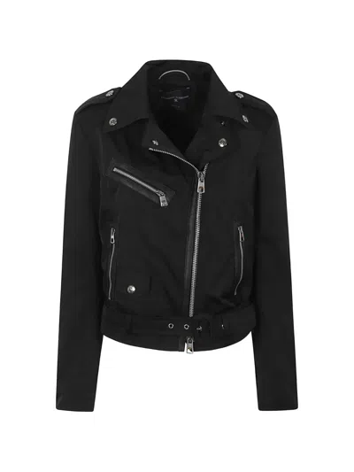 Ermanno Scervino Zip-detail Belted Jacket In Black