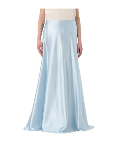 Ermanno Scervino Zipper Skirt In Gnawed Blue