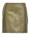Ermanno Scervino Crocodile Print Skirt Skirts In Green