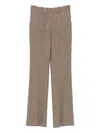 Ermanno Brown Silk Nylon Trousers In Brown