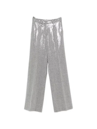 Ermanno Sequined Trousers In Silver