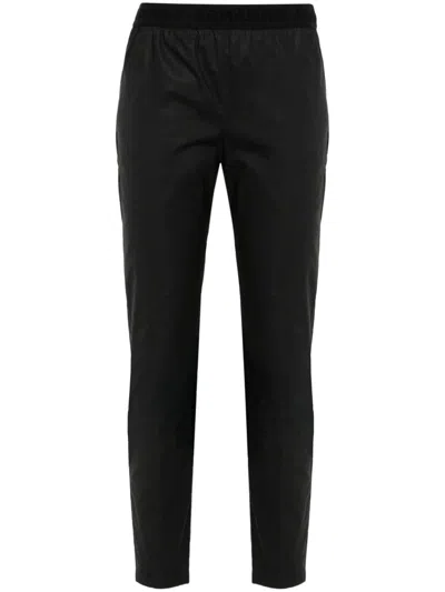 Ermanno Slim Cotton Trousers In Black