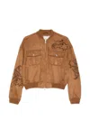 Ermanno Suede Leather Effect Bomber Jacket