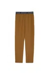 Ermanno Tailored Trousers With Comfortable Stretch And Chic Waistband Detail In Brown