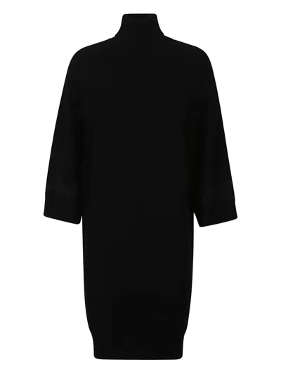Ermanno Turtleneck Knit Dress In Black