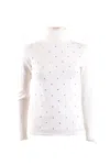 Ermanno Turtleneck Sweater With Subtle Embellishments And Refined Fit In White
