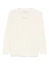 Ermanno V-necked Sweater In White