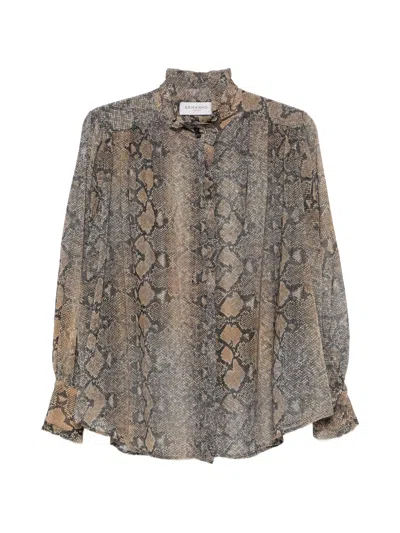 Ermanno White Polyester Shirt In Gray