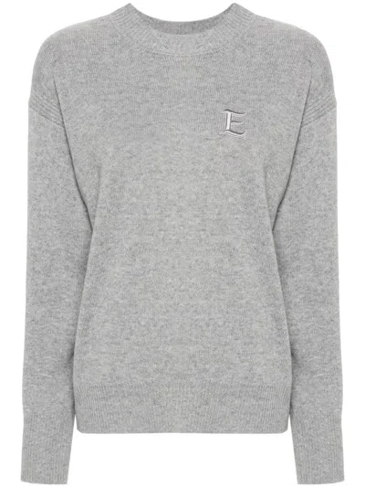 Ermanno Wool Blend Crewneck Sweater In Grey