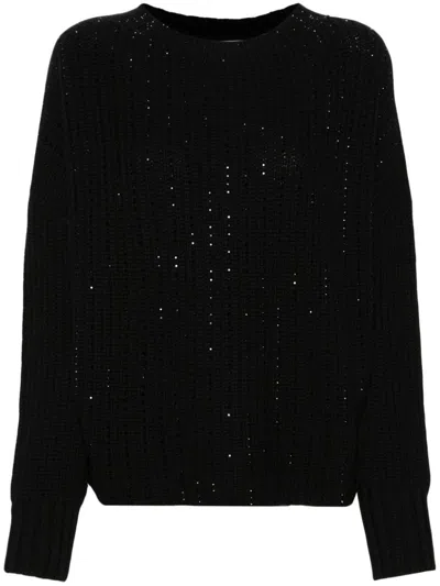 Ermanno Wool Crewneck Sweater In Black