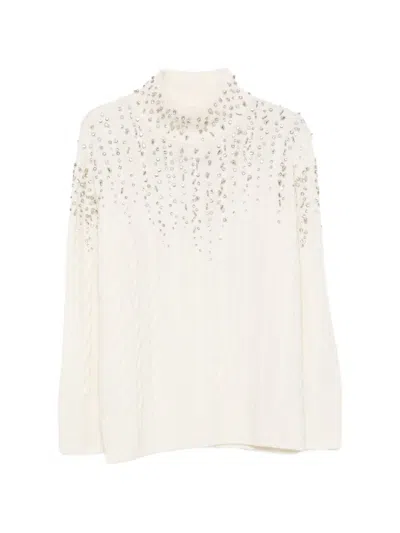 Ermanno Wool Turtle-neck Sweater In White
