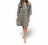Erma’s Closet Paisley Babydoll Dress In Geen Multi In Multi