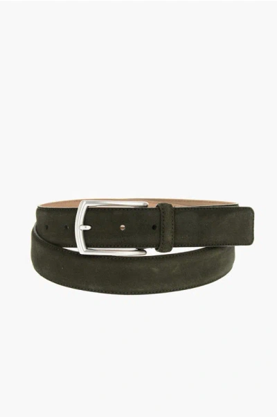 ERMENEGILDO ZEGNA 30MM SUEDE LEATHER BELT