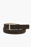 Ermenegildo Zegna 40mm Suede Leather Solid Color Belt