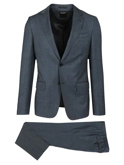 Ermenegildo Zegna Air Force Blue Wool Dress Dresses Blue