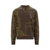 Ermenegildo Zegna All-over Print Cotton Sweatshirt In Green